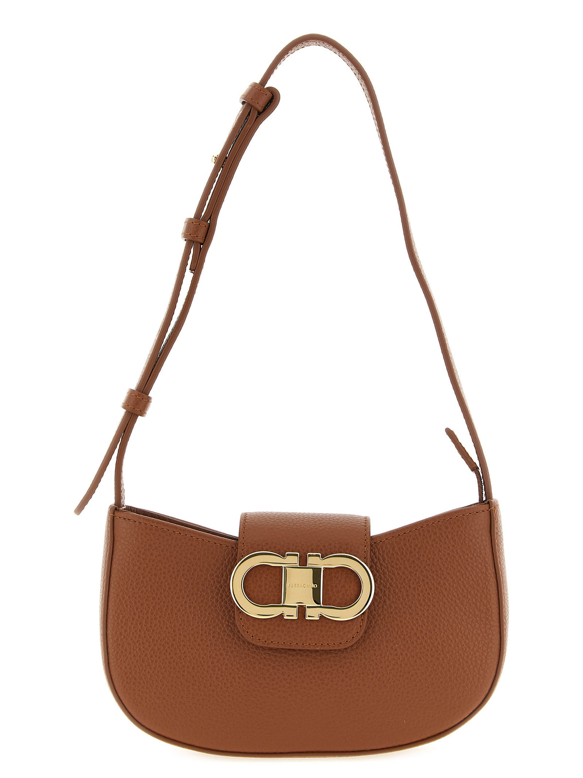 Braunes Kalbsleder Damen Crossbody Tasche