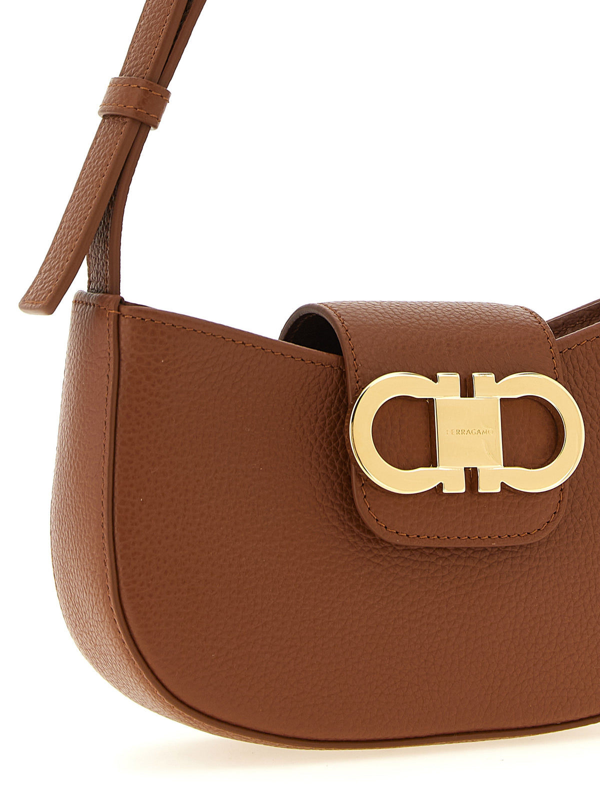 Braunes Kalbsleder Damen Crossbody Tasche