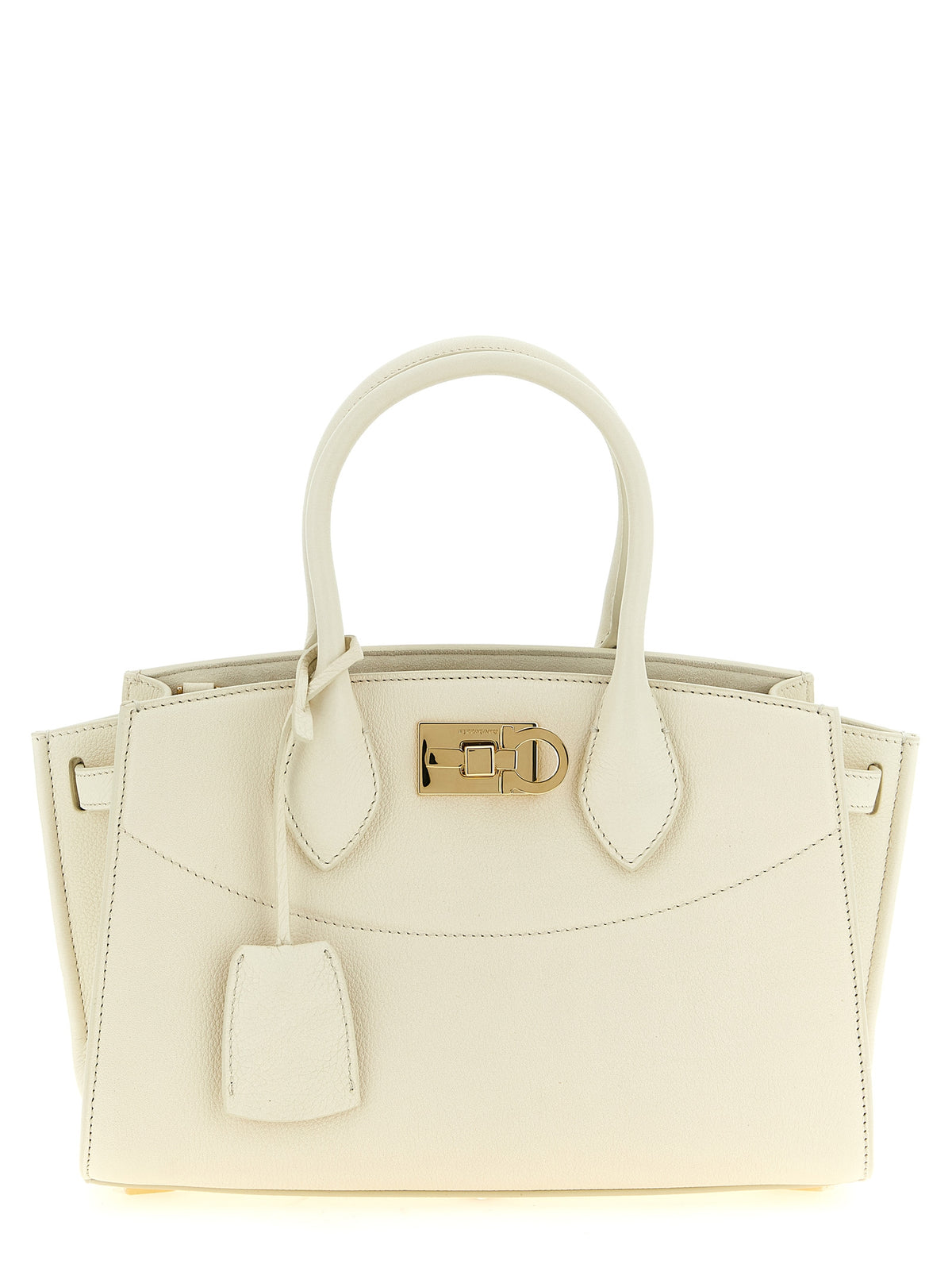 Weiße Kalbsleder-Handtasche