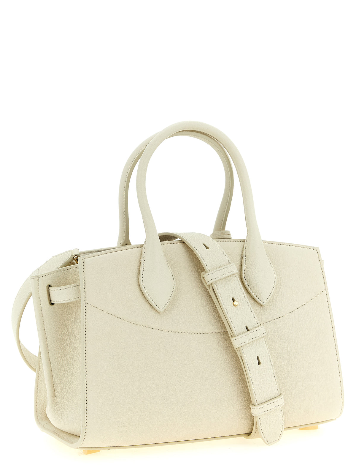 Weiße Kalbsleder-Handtasche
