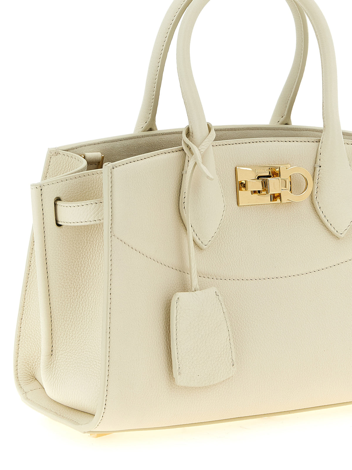 Weiße Kalbsleder-Handtasche