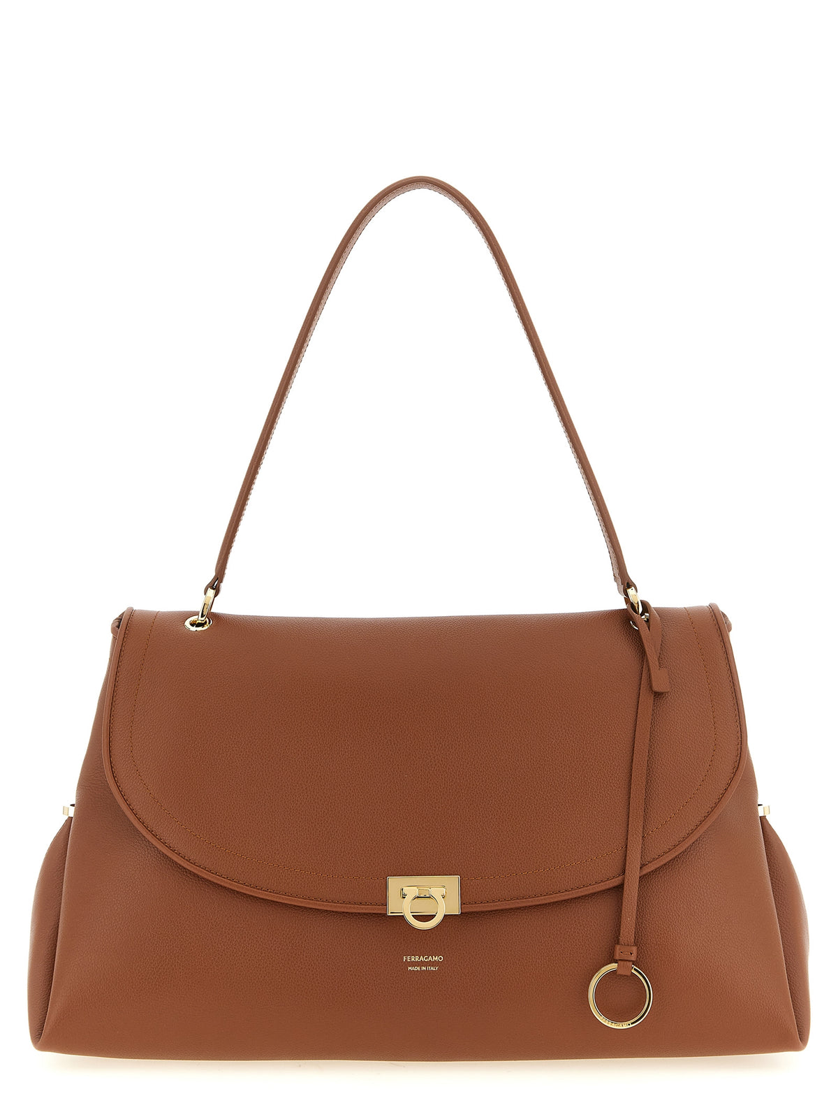 Braunes Kalbsleder Damen Crossbody Tasche
