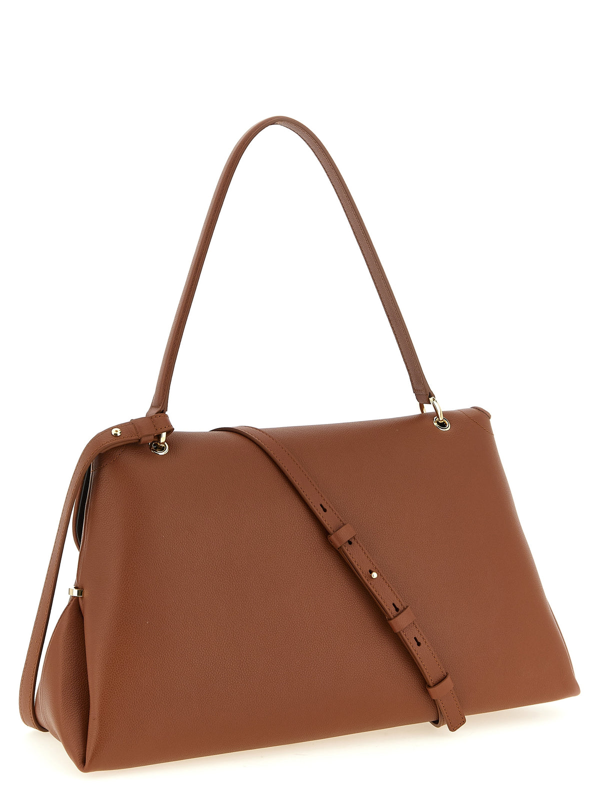Braunes Kalbsleder Damen Crossbody Tasche