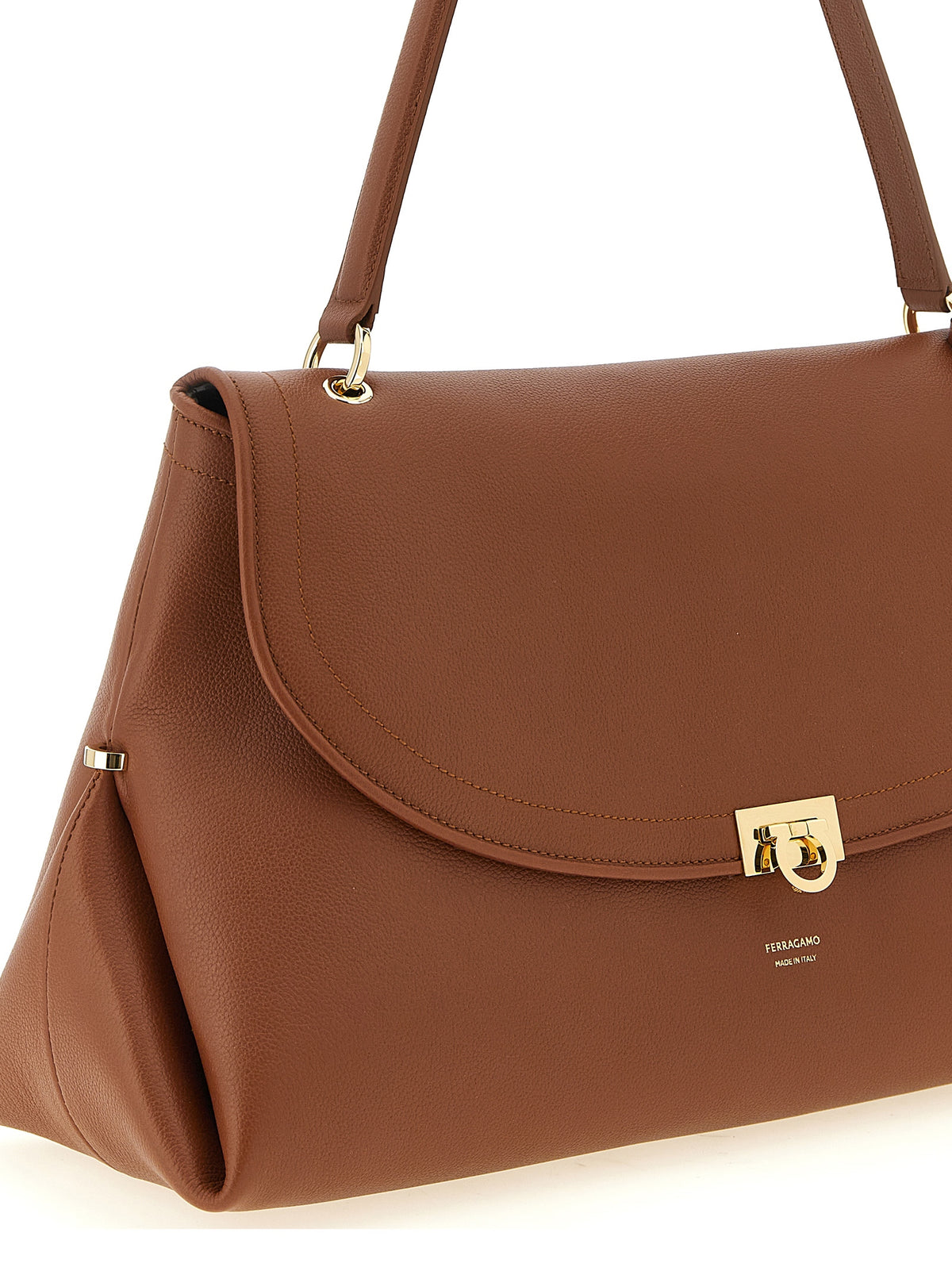 Braunes Kalbsleder Damen Crossbody Tasche