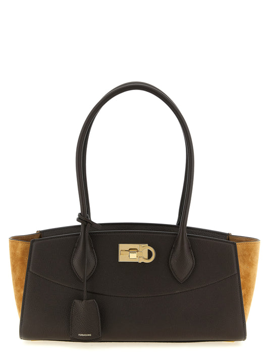 Braunes Kalbsleder Damen Crossbody Tasche