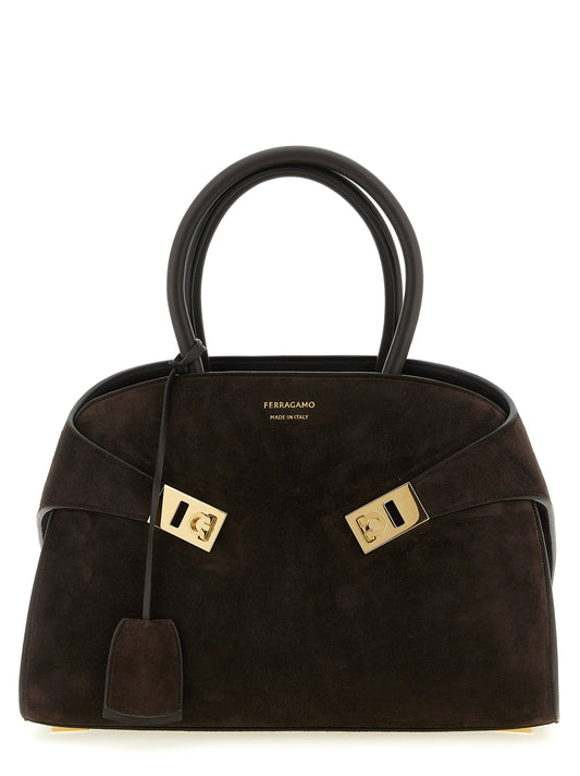 Braune Ziegenleder-Handtasche