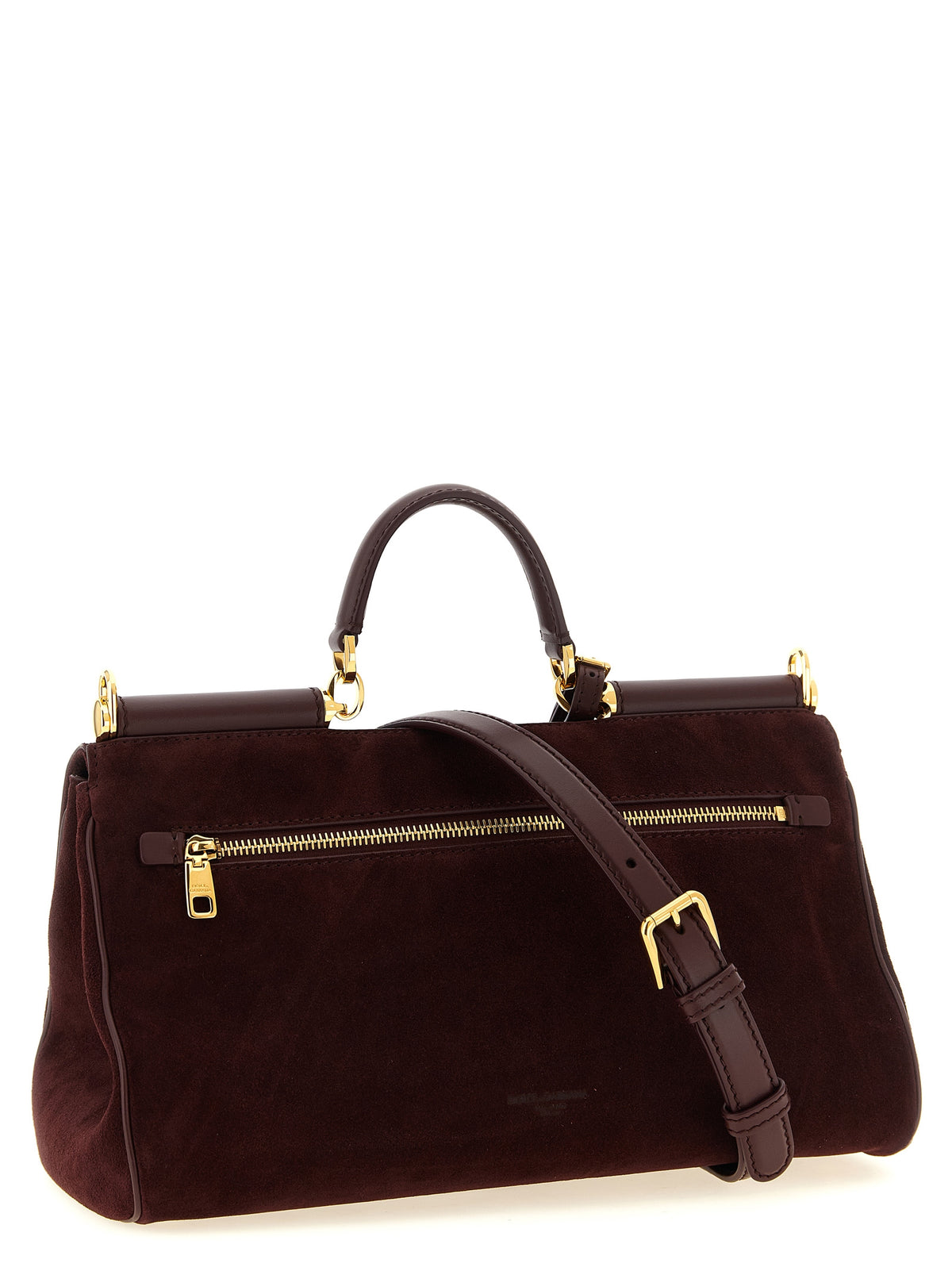 Handtasche aus bordeauxrotem Kalbsleder