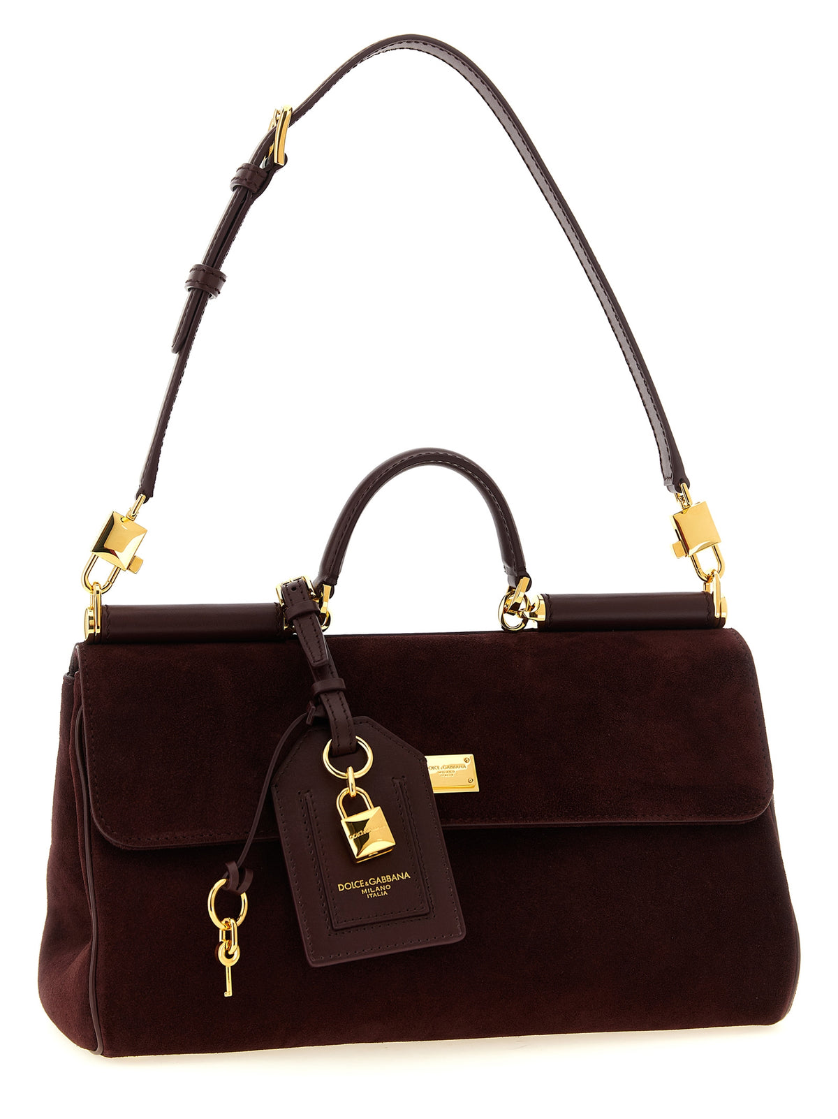 Handtasche aus bordeauxrotem Kalbsleder
