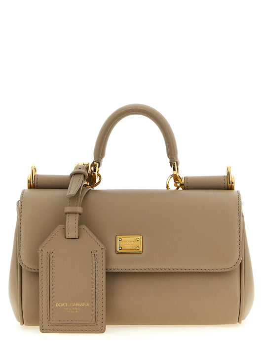 Beige Calfskin Shoulder Bag
