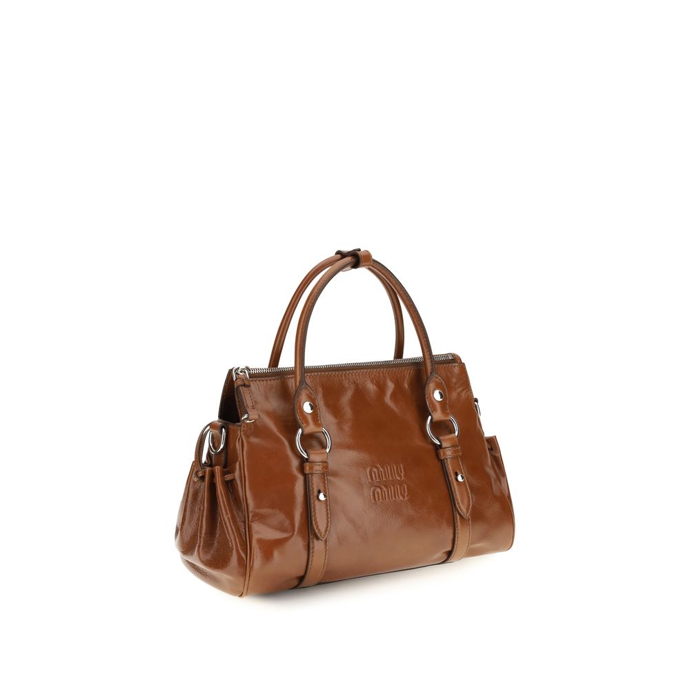 Braune Kalbsleder Bos Taurus Handtasche