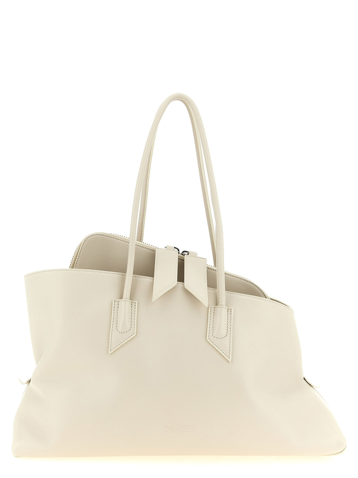 White cowhide shoulder bag