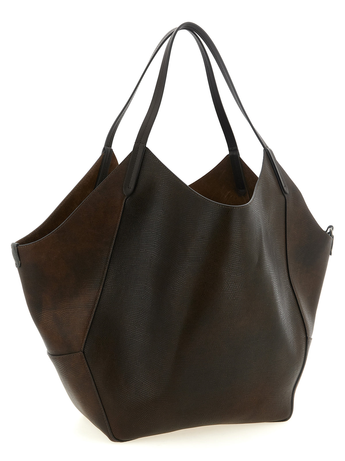 Braune Kalbsleder-Tote Bag