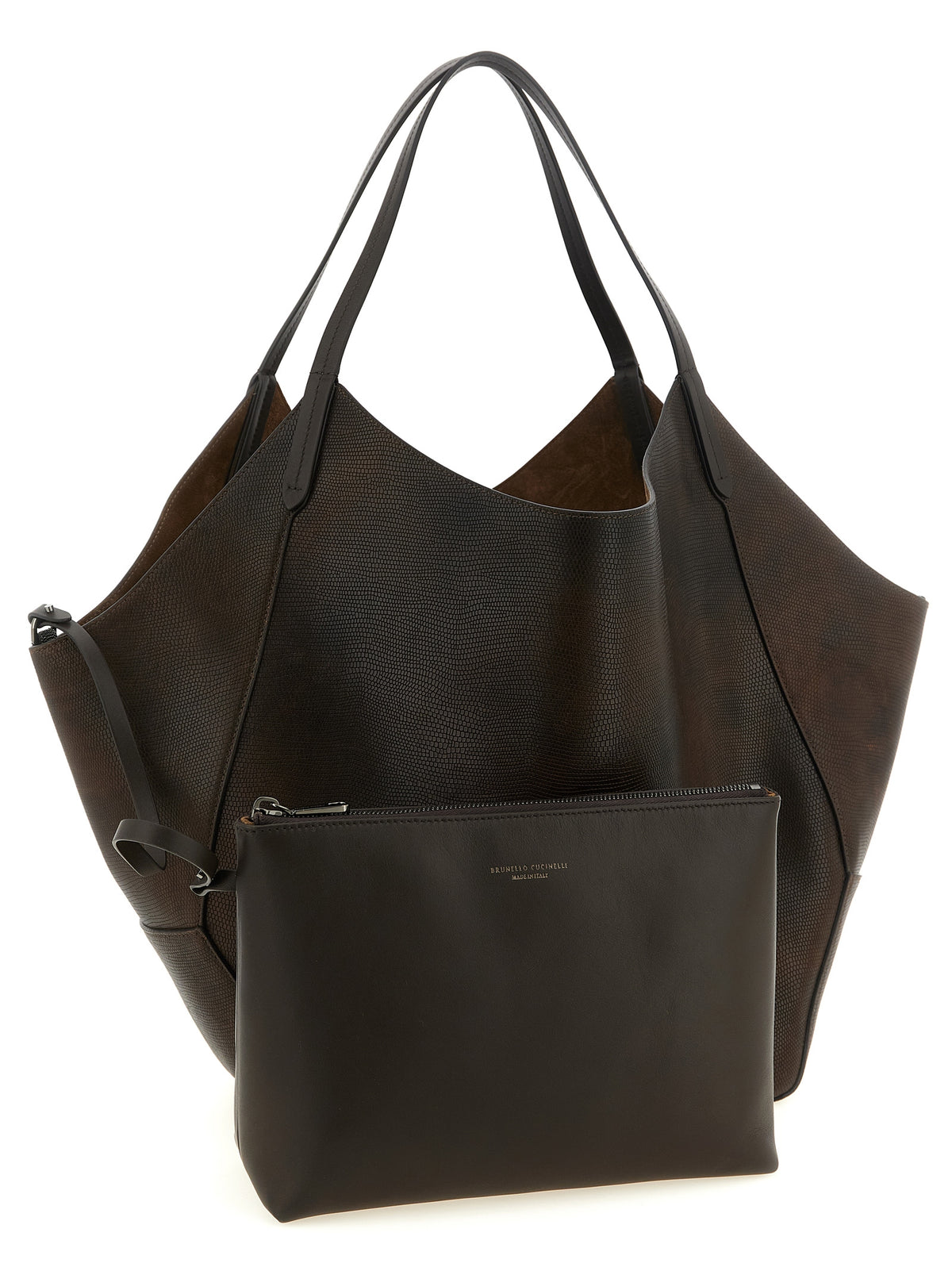 Braune Kalbsleder-Tote Bag
