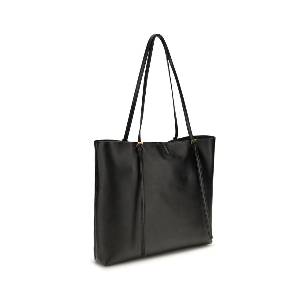 Schwarze Lammleder Schultertasche Ovis Aries