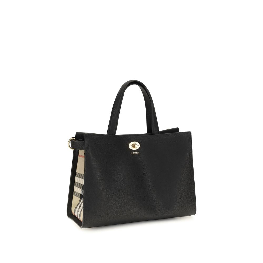 Schwarze Baumwoll-Handtasche