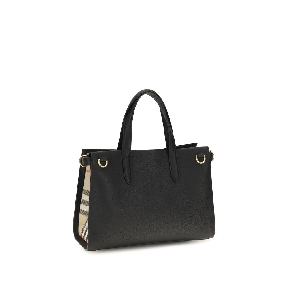 Schwarze Baumwoll-Handtasche