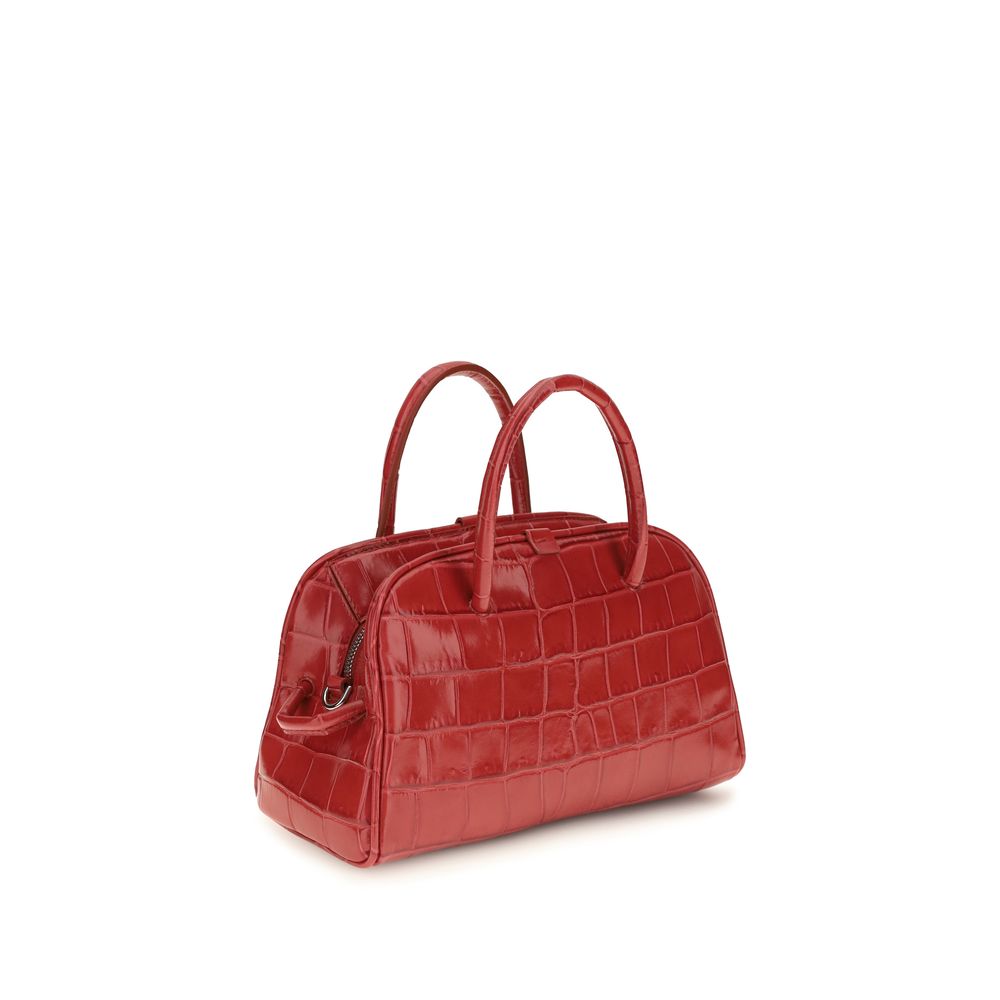 Schultertasche aus rotem Kalbsleder Bos Taurus