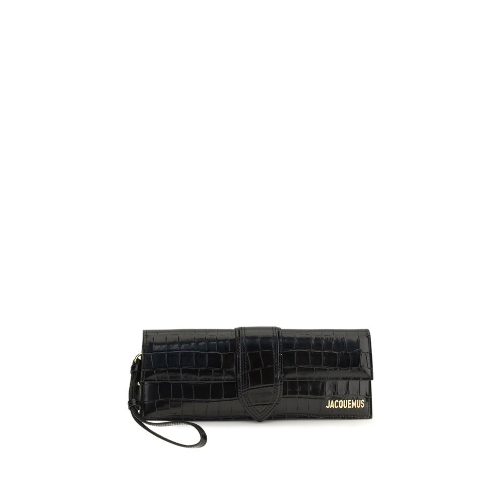 Schwarze Bos Taurus Kalbsleder Clutch
