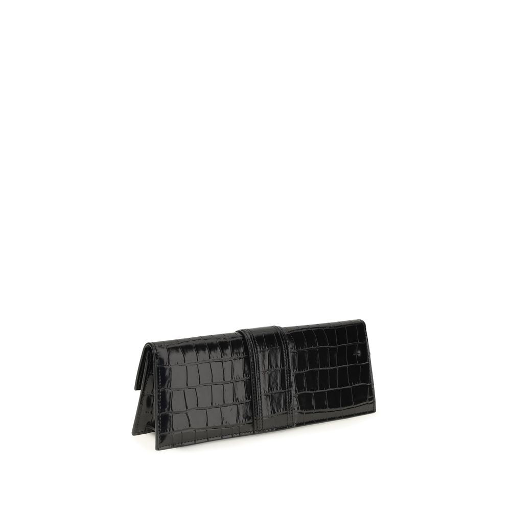 Schwarze Bos Taurus Kalbsleder Clutch