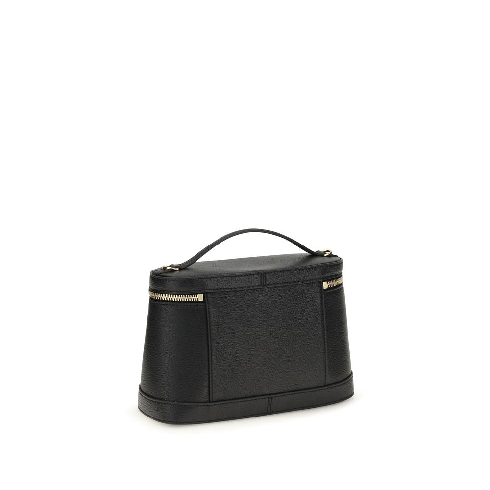 Black Bos Taurus Calf Leather Shoulder Bag