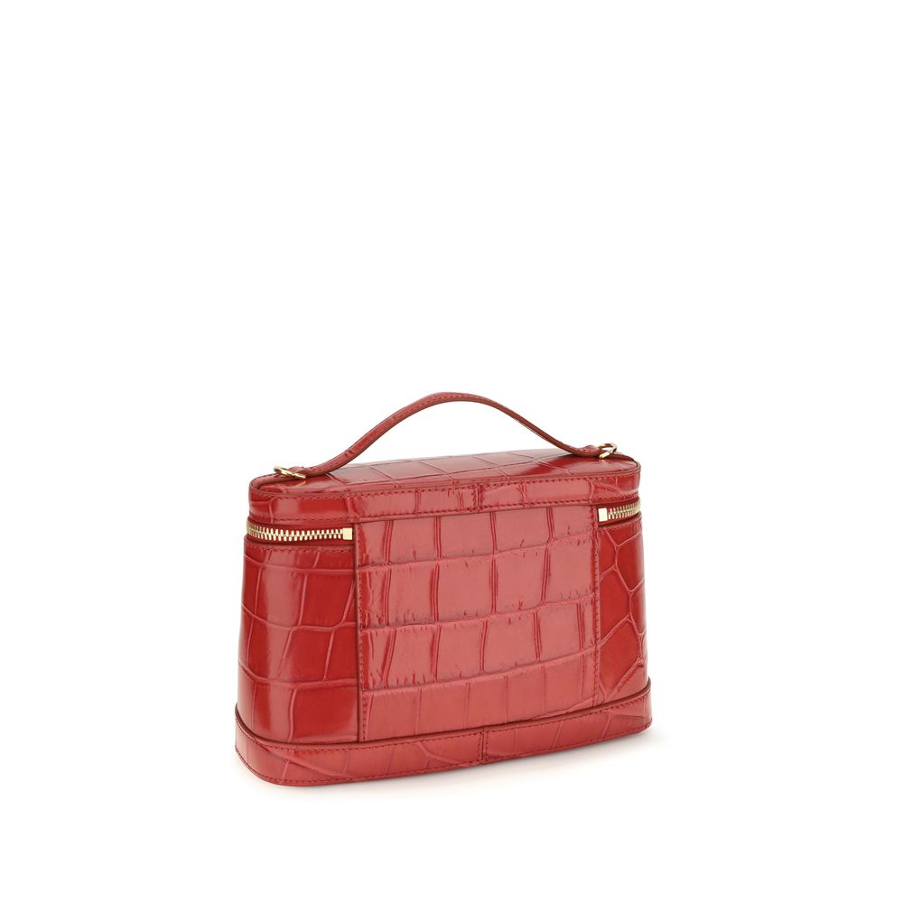 Shoulder bag in red calfskin Bos Taurus