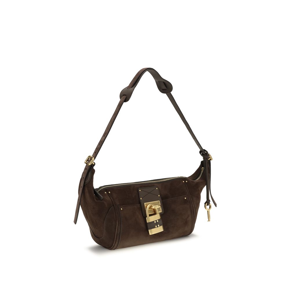 Braune Kalbsleder Bos Taurus Schultertasche