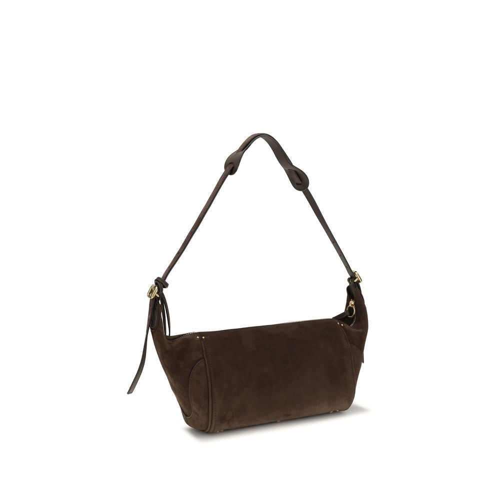Braune Kalbsleder Bos Taurus Schultertasche