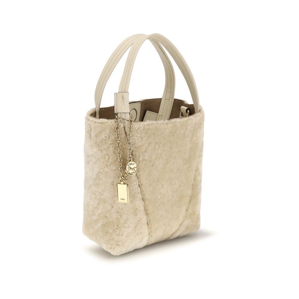 Beige Kalbsleder Bos Taurus Schultertasche