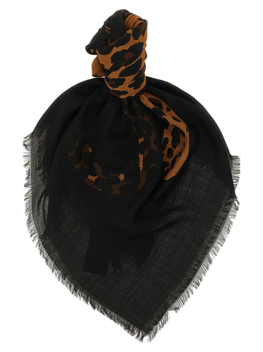 Black wool foulard