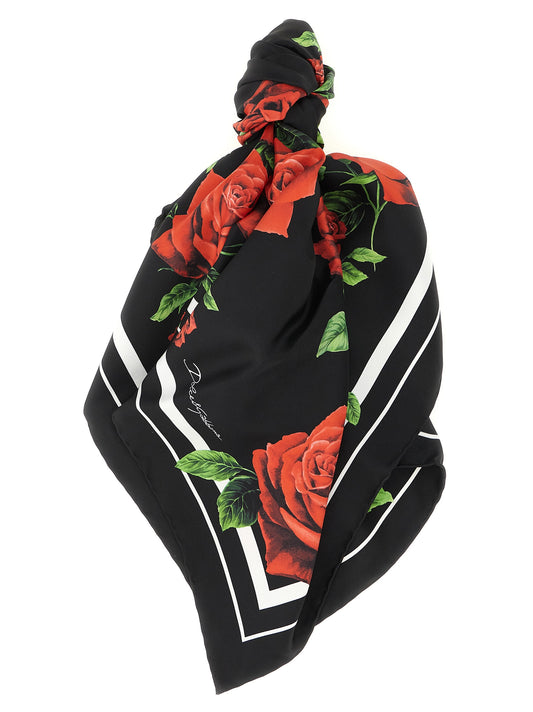 Black silk scarf