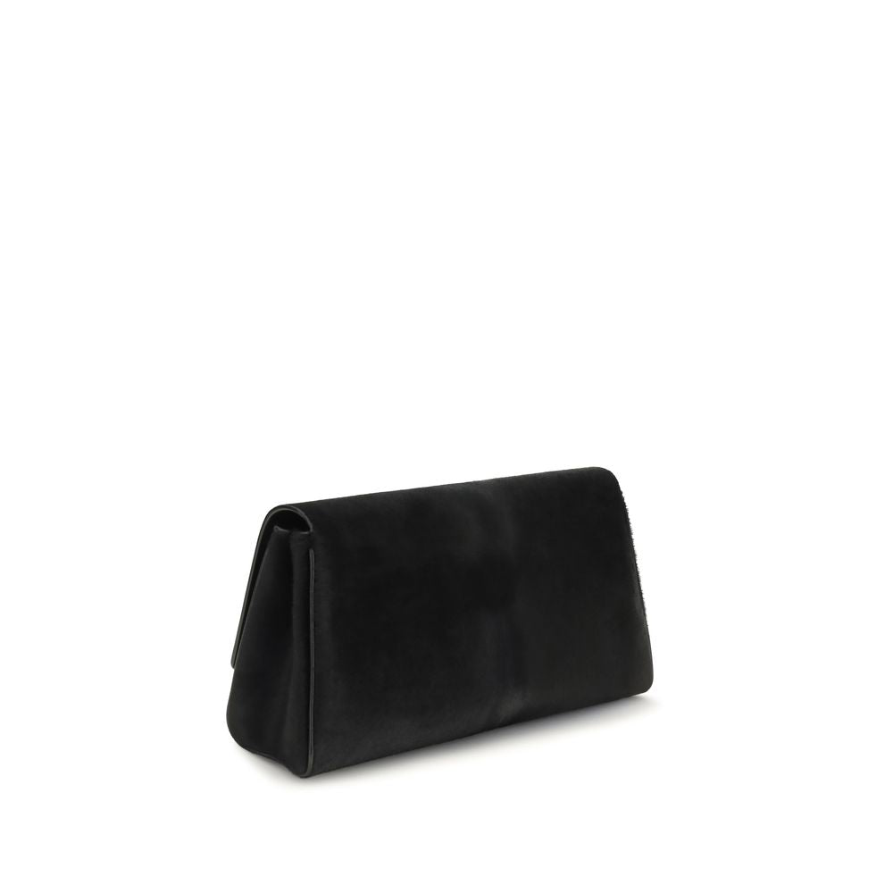 Schwarze Bos Taurus Kalbsleder Clutch