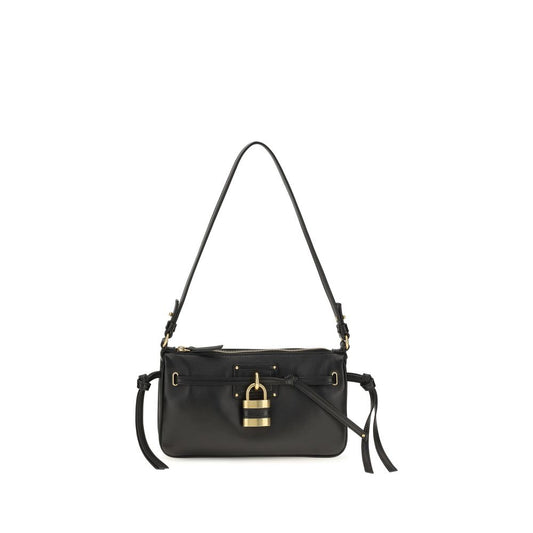 Schwarze Bos Taurus Kalbsleder Schultertasche