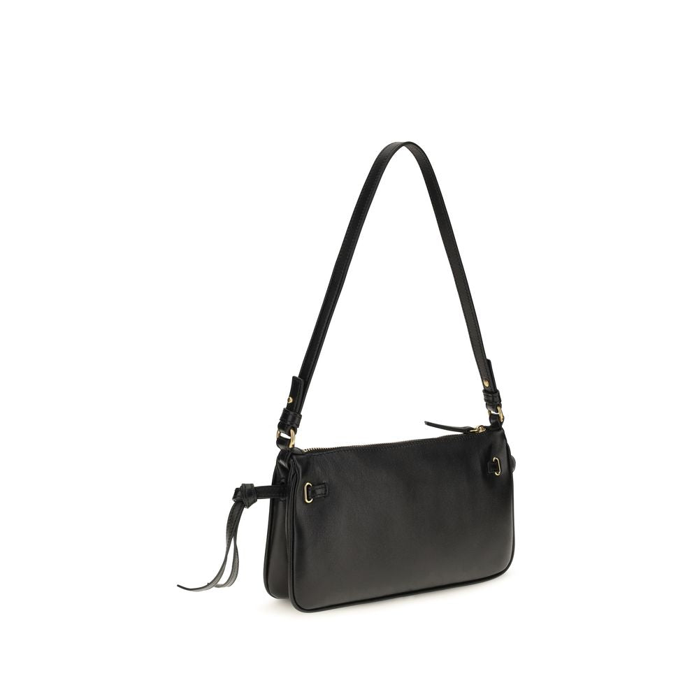 Schwarze Bos Taurus Kalbsleder Schultertasche