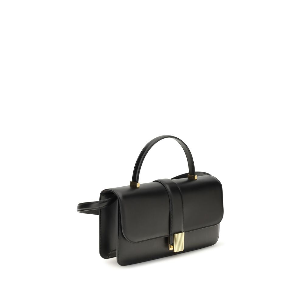 Schwarze Kalbsleder Bos Taurus Handtasche