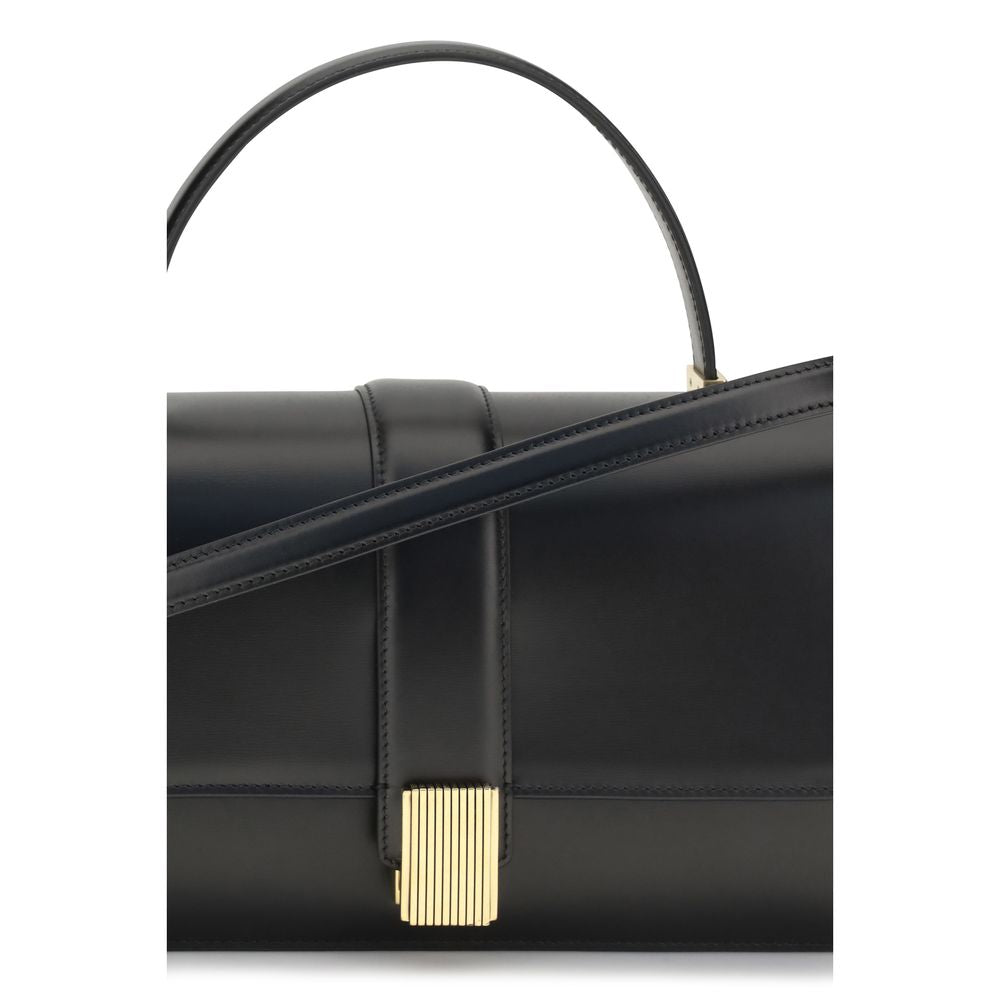 Schwarze Kalbsleder Bos Taurus Handtasche