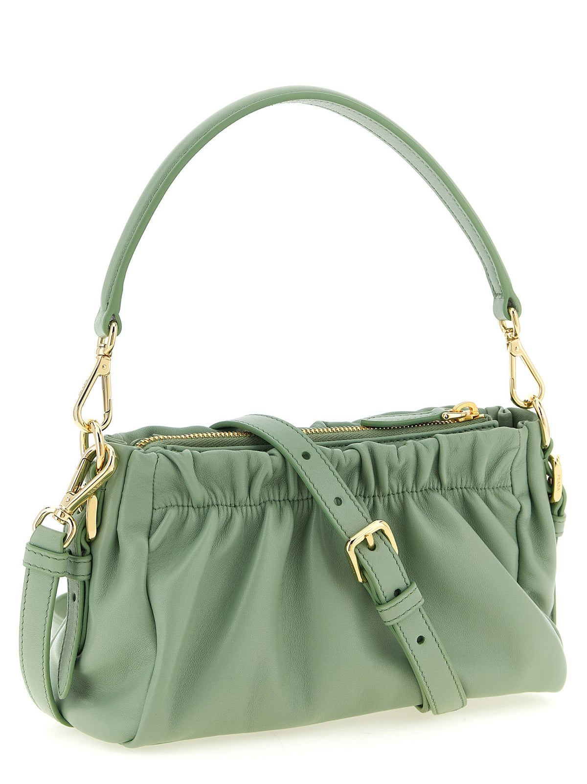Schultertasche aus zweifarbigem Lammleder