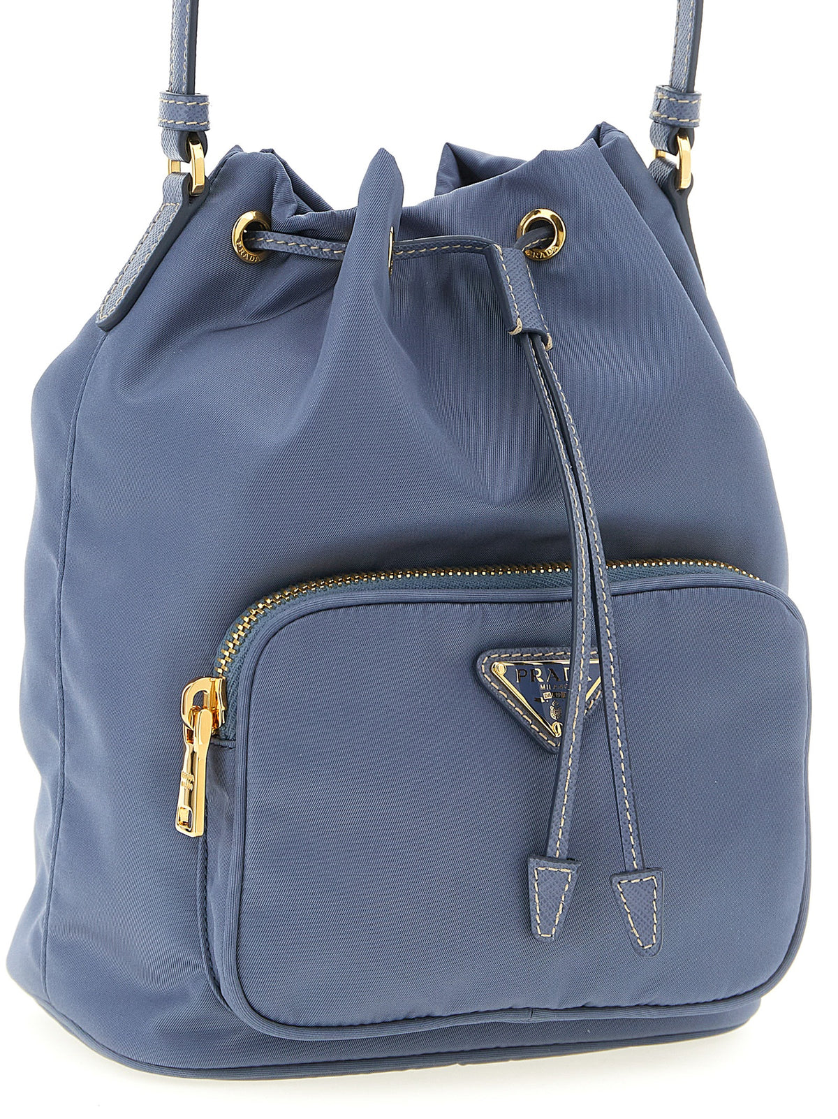 Blaue Handtasche aus recyceltem Polyamid