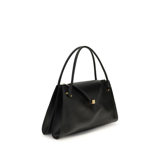 Schwarze Bos Taurus Kalbsleder Schultertasche