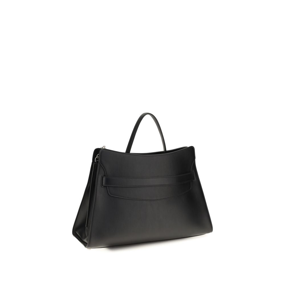 Schwarze Bos Taurus Kalbsleder Schultertasche