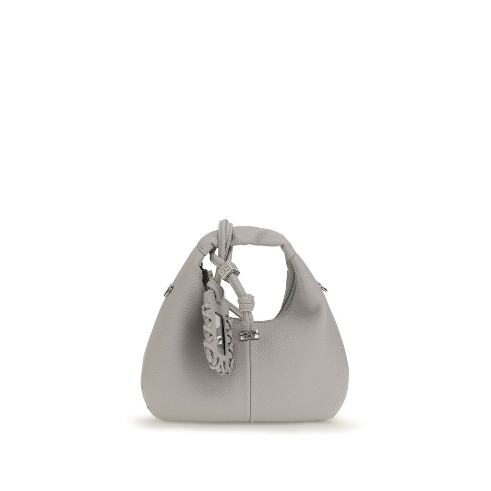 Graue Schultertasche aus Polyester