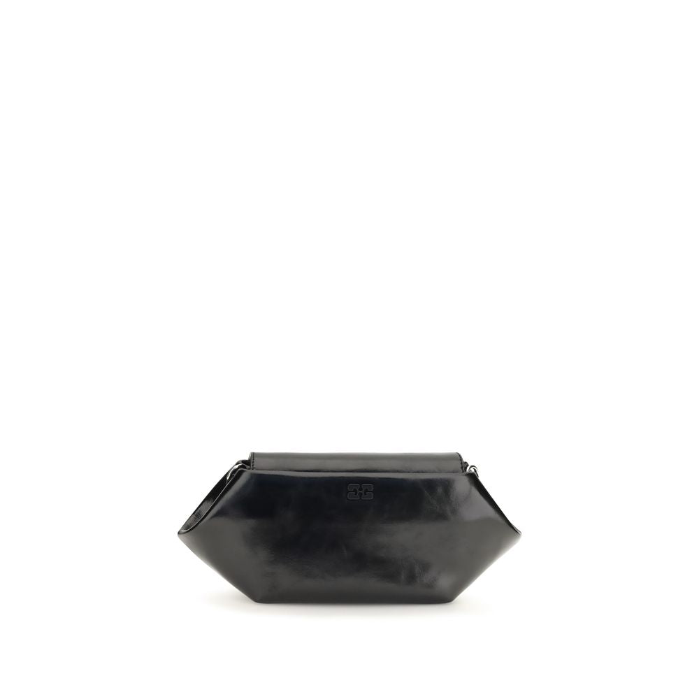 Schwarze Schultertasche aus Polyethylen