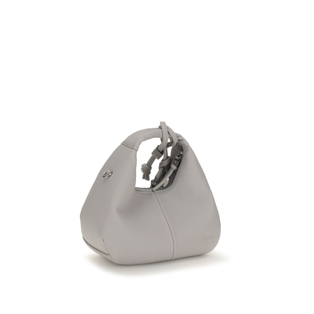 Graue Schultertasche aus Polyester