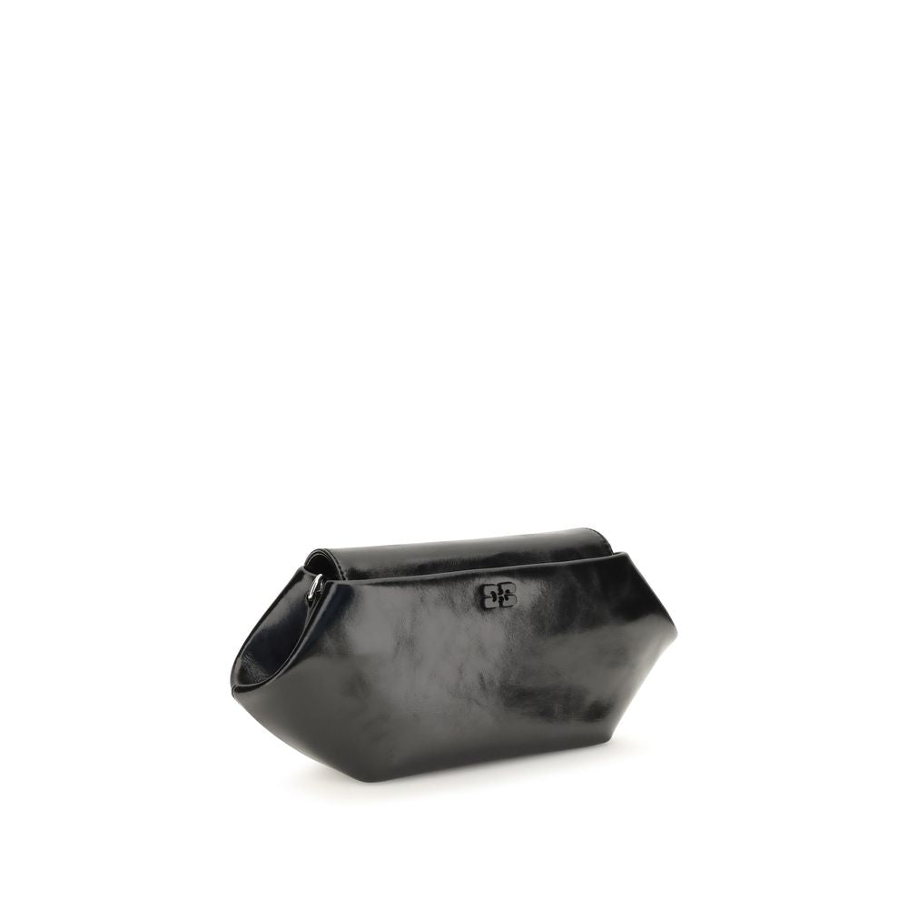 Schwarze Schultertasche aus Polyethylen