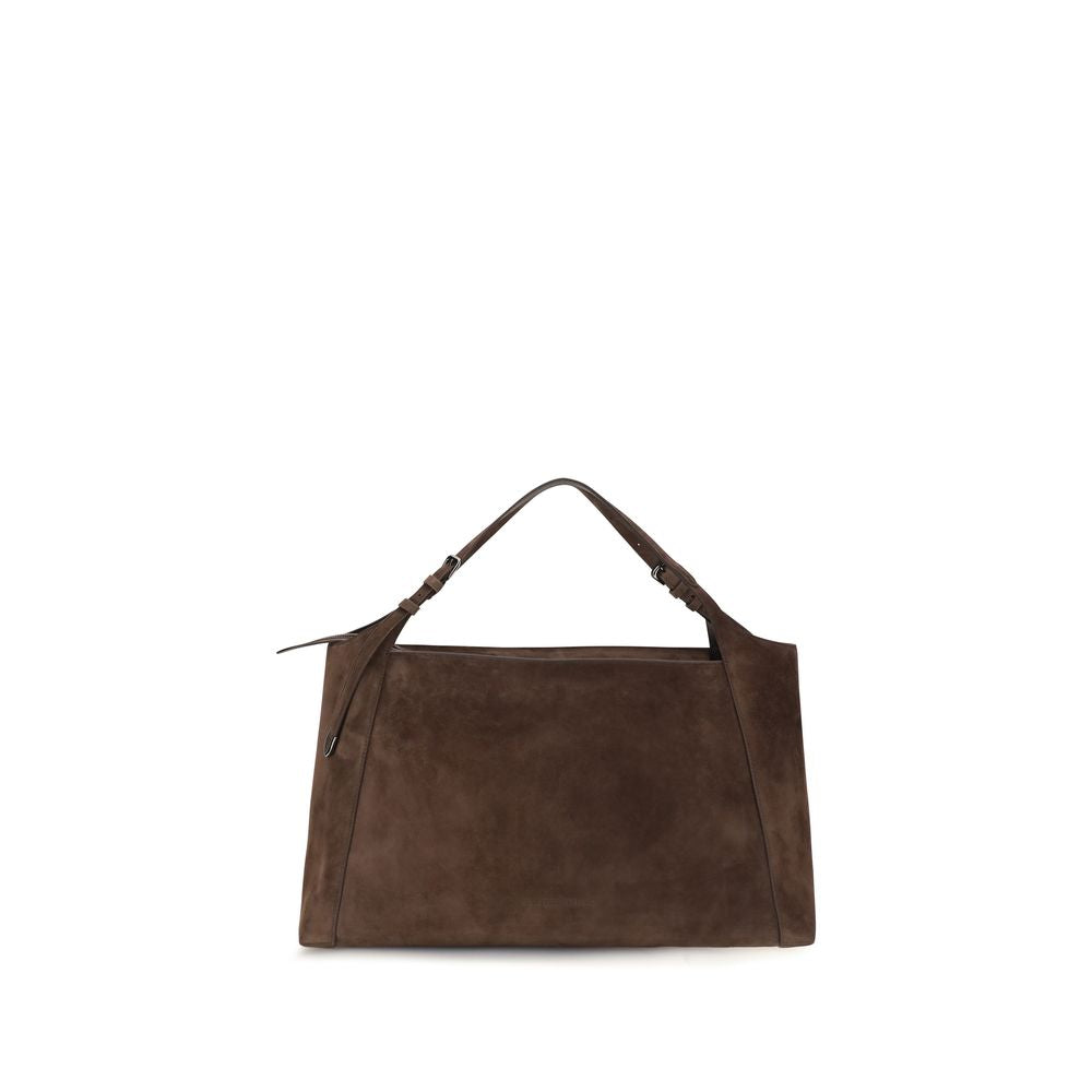 Braune Wildleder-Handtasche