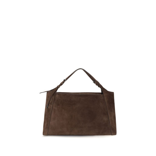 Braune Wildleder-Handtasche