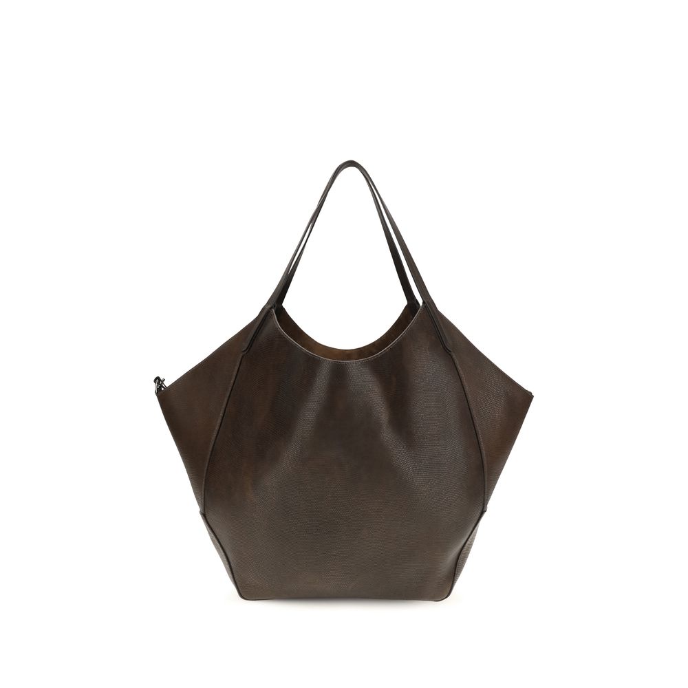 Braune Kalbsleder Bos Taurus Handtasche