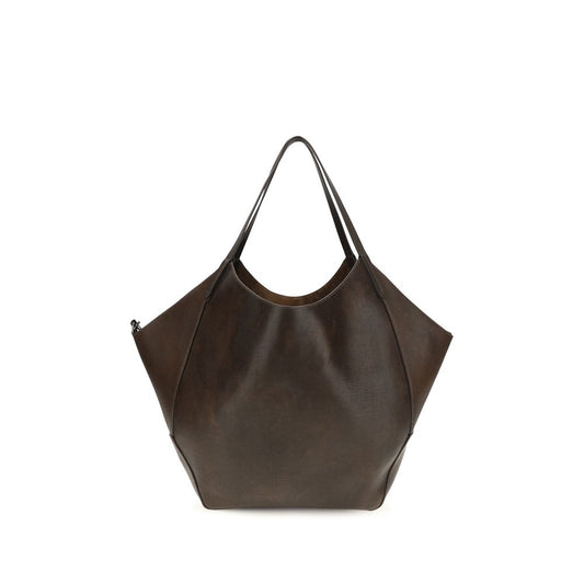 Braune Kalbsleder Bos Taurus Handtasche