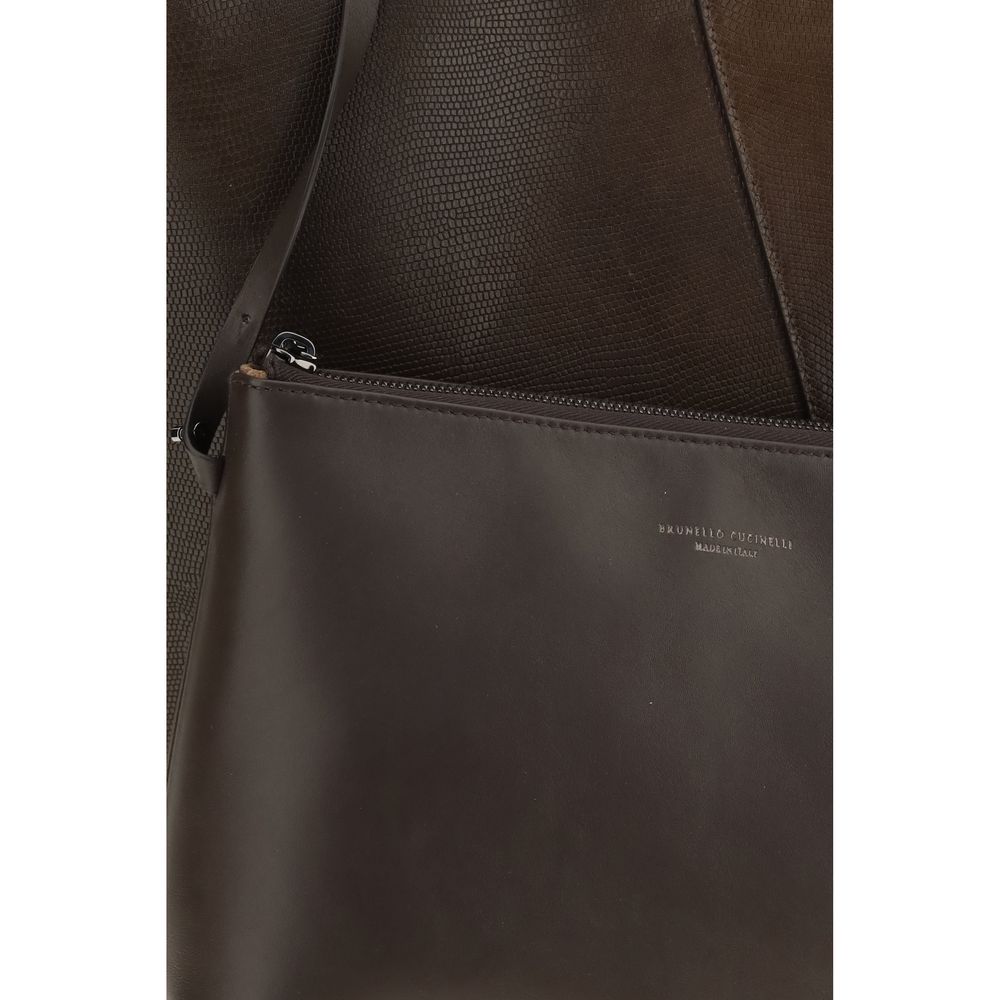 Braune Kalbsleder Bos Taurus Handtasche