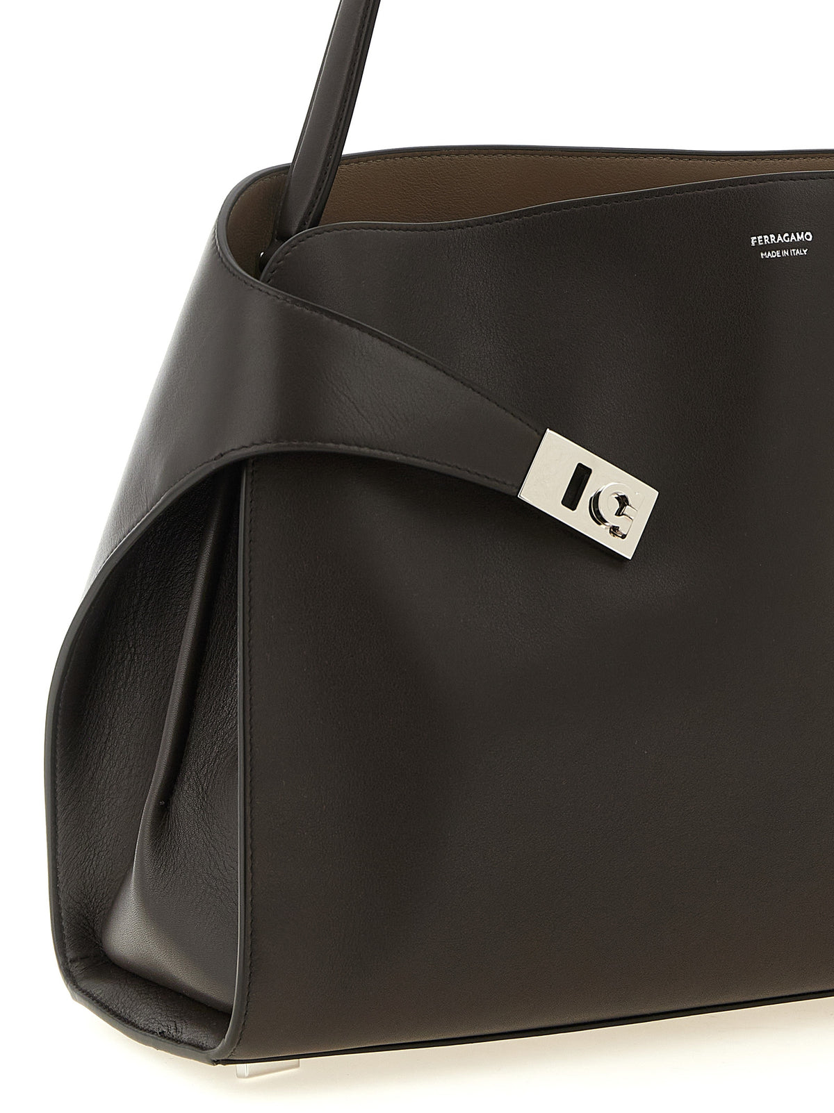 Braunes Kalbsleder Damen Crossbody Tasche