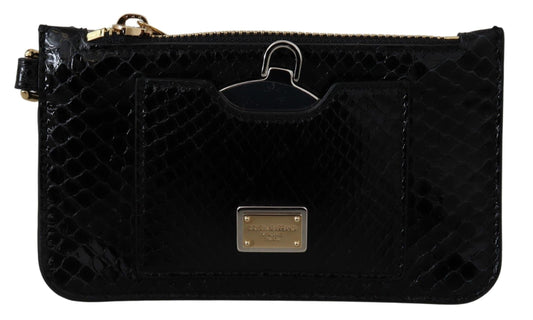 Black Leather Wallet Handbag Mirror Agnese Wallet
